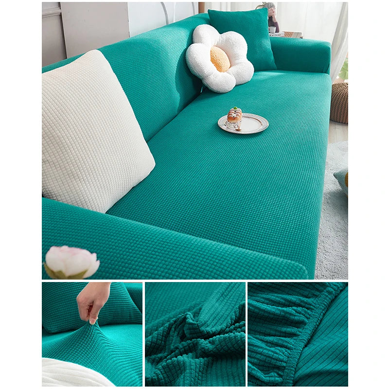 Capa de Sofá Jacquard Leve NOXHome | 100% Poliéster Elástica Para 1 a 5 Lugares – Primavera e Verão