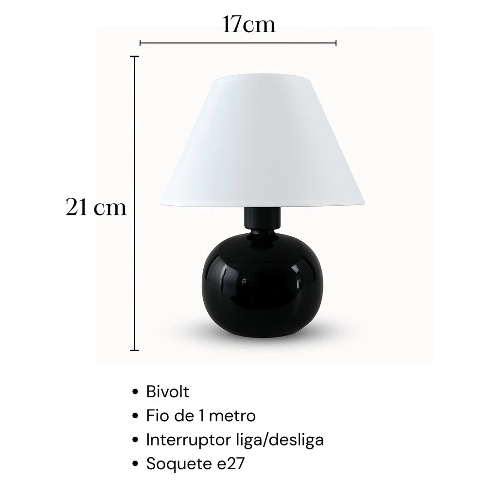 Abajur de Cerâmica Bolinha Baby 20,5 cm — detalhe 5