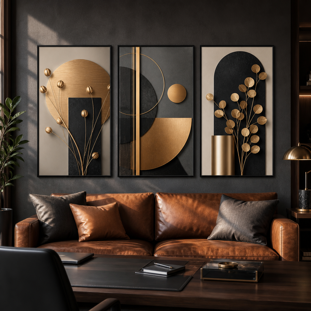 Abstrato Geométrico Premium - ambiente decorado NOXHome