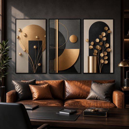 Abstrato Geométrico Premium - ambiente decorado NOXHome