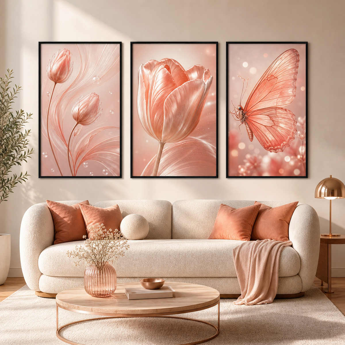 Borboleta e Tulipa - ambiente decorado NOXHome