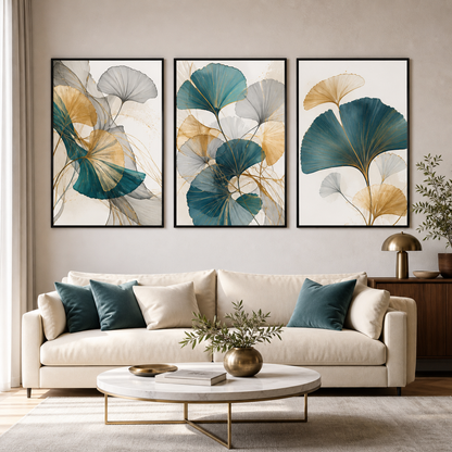 Folhas de Ginkgo Luxo - ambiente decorado NOXHome