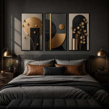 Abstrato Geométrico Premium - ambiente decorado NOXHome