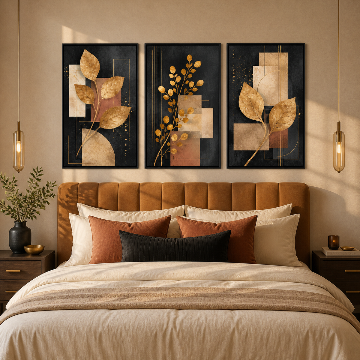 Abstrato Folhagem Moderno - ambiente decorado NOXHome
