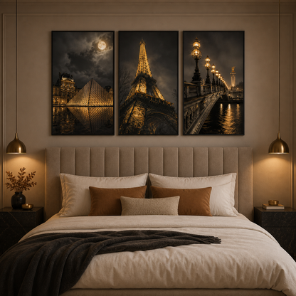 Paris Torre Eiffel e Louvre - ambiente decorado NOXHome