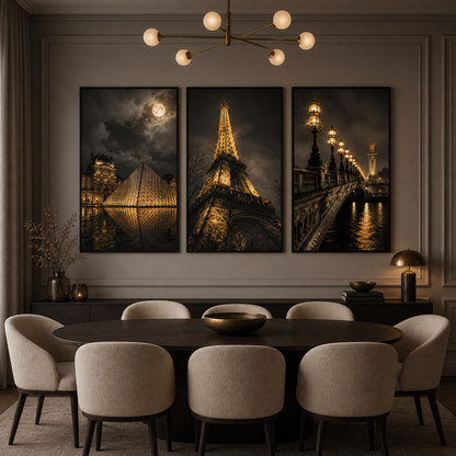 Paris Torre Eiffel e Louvre - ambiente decorado NOXHome
