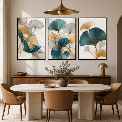Folhas de Ginkgo Luxo - ambiente decorado NOXHome
