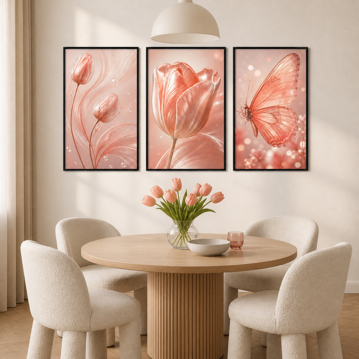 Borboleta e Tulipa - ambiente decorado NOXHome