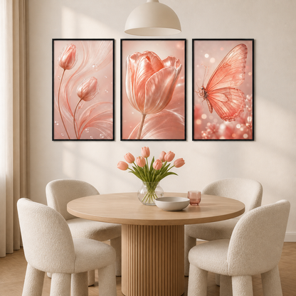Borboleta e Tulipa - ambiente decorado NOXHome
