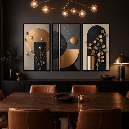Abstrato Geométrico Premium - ambiente decorado NOXHome