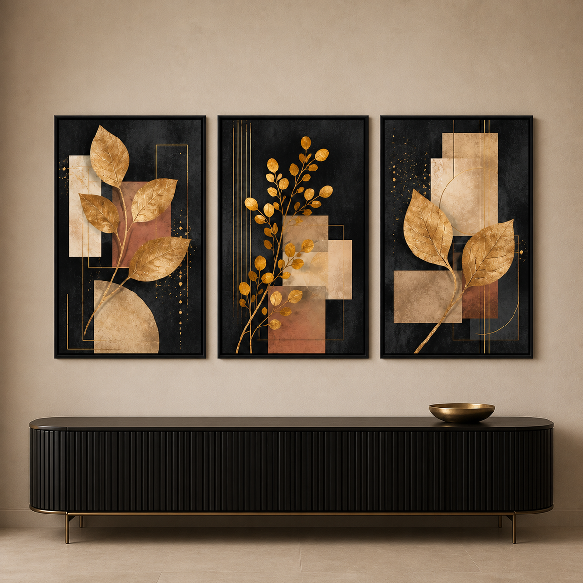 Abstrato Folhagem Moderno - ambiente decorado NOXHome