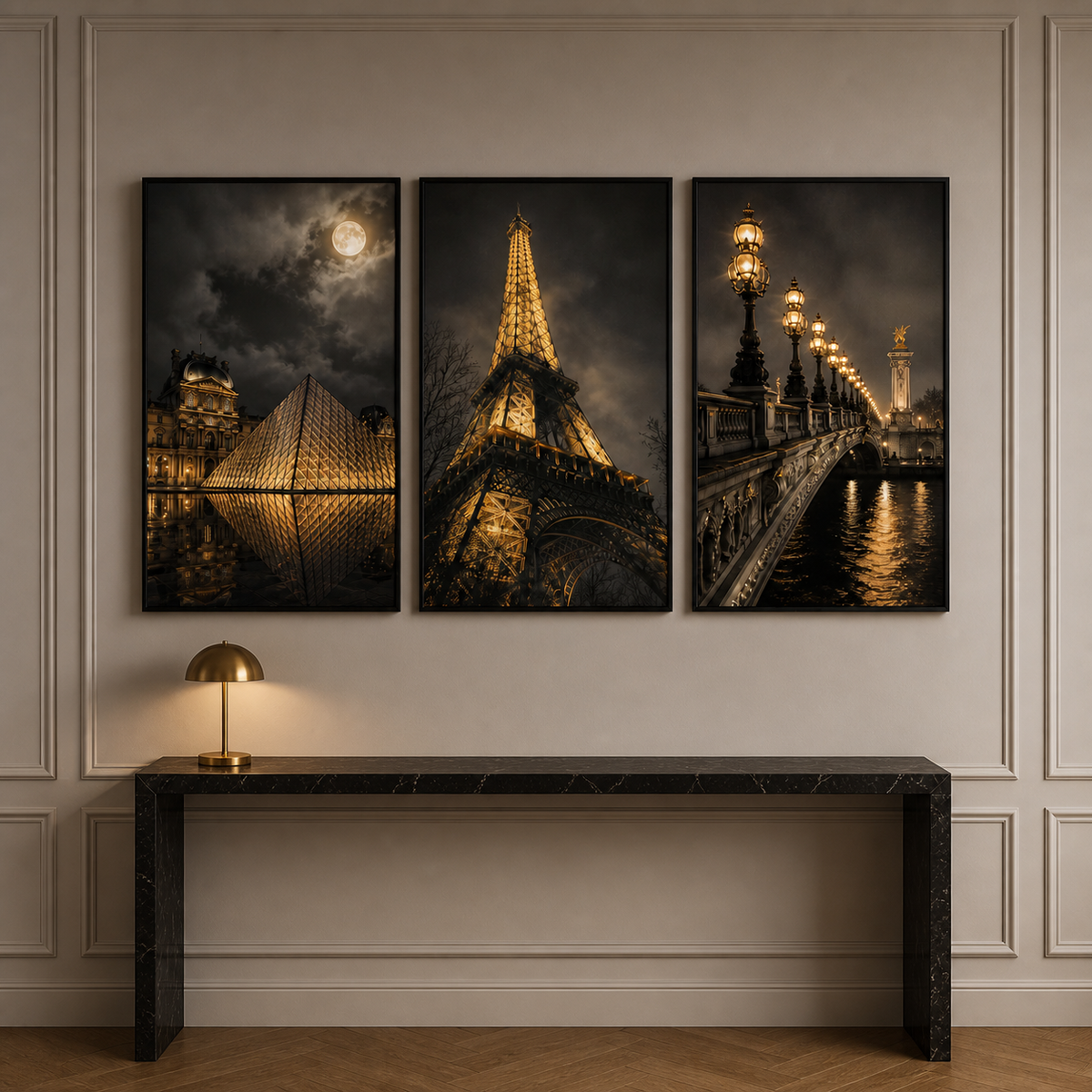 Paris Torre Eiffel e Louvre - ambiente decorado NOXHome
