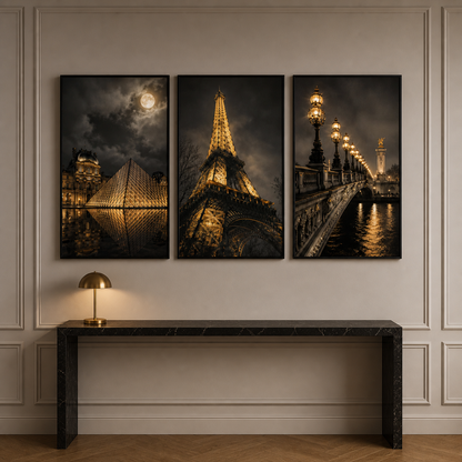 Paris Torre Eiffel e Louvre - ambiente decorado NOXHome