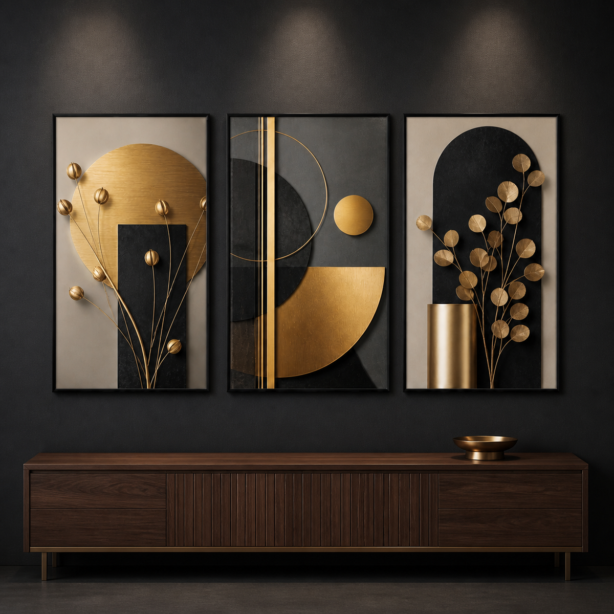 Abstrato Geométrico Premium - ambiente decorado NOXHome
