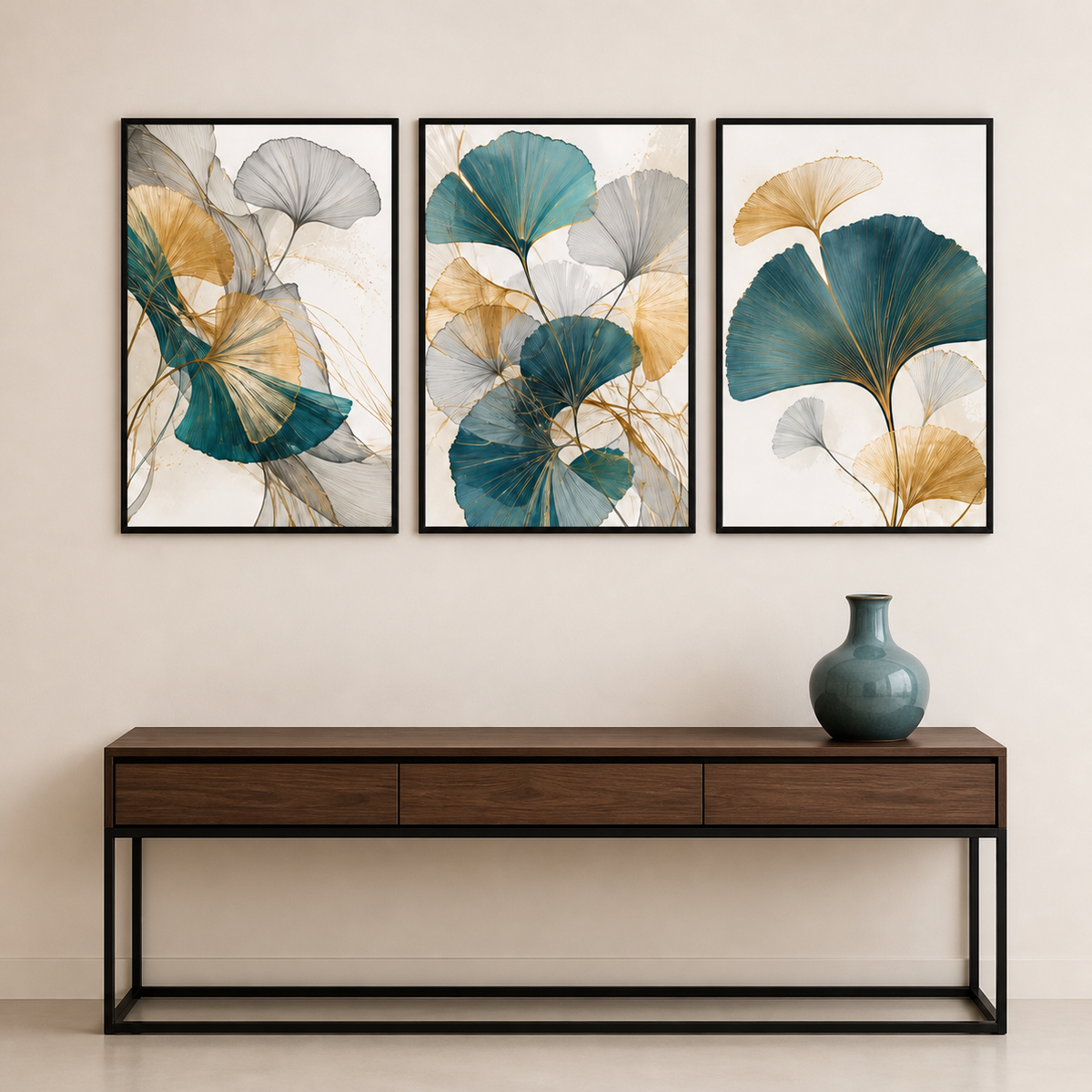 Folhas de Ginkgo Luxo - ambiente decorado NOXHome