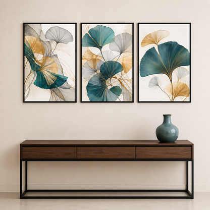 Folhas de Ginkgo Luxo - ambiente decorado NOXHome