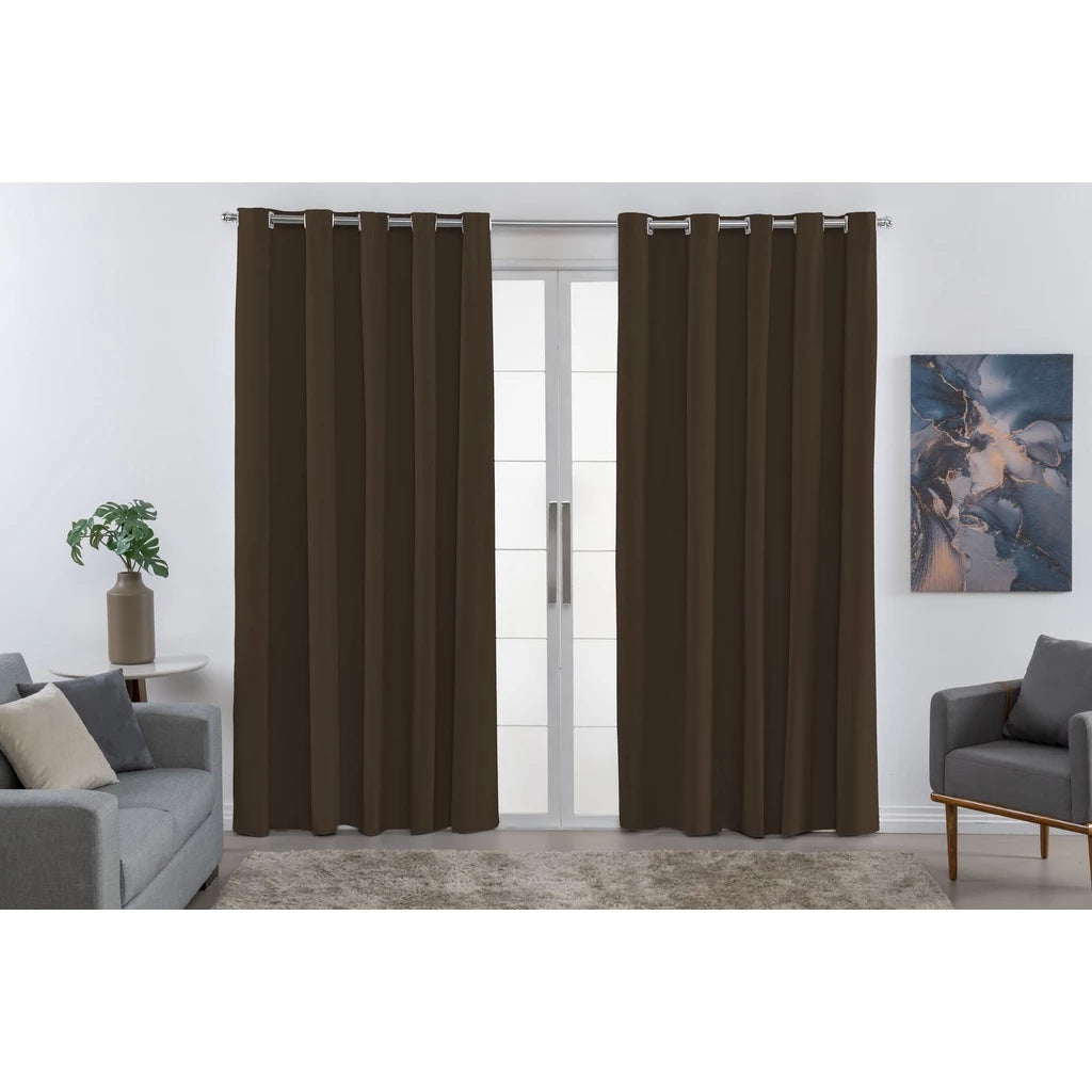 Cortina Blackout PVC NOXHome | 100% Blecaute para Varão Simples 2,80x3,00m