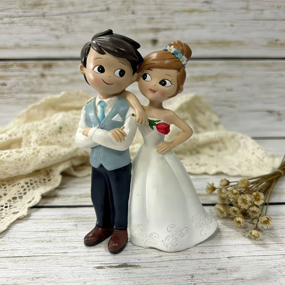 Estatueta Casal Resina Topo Bolo NOXHome