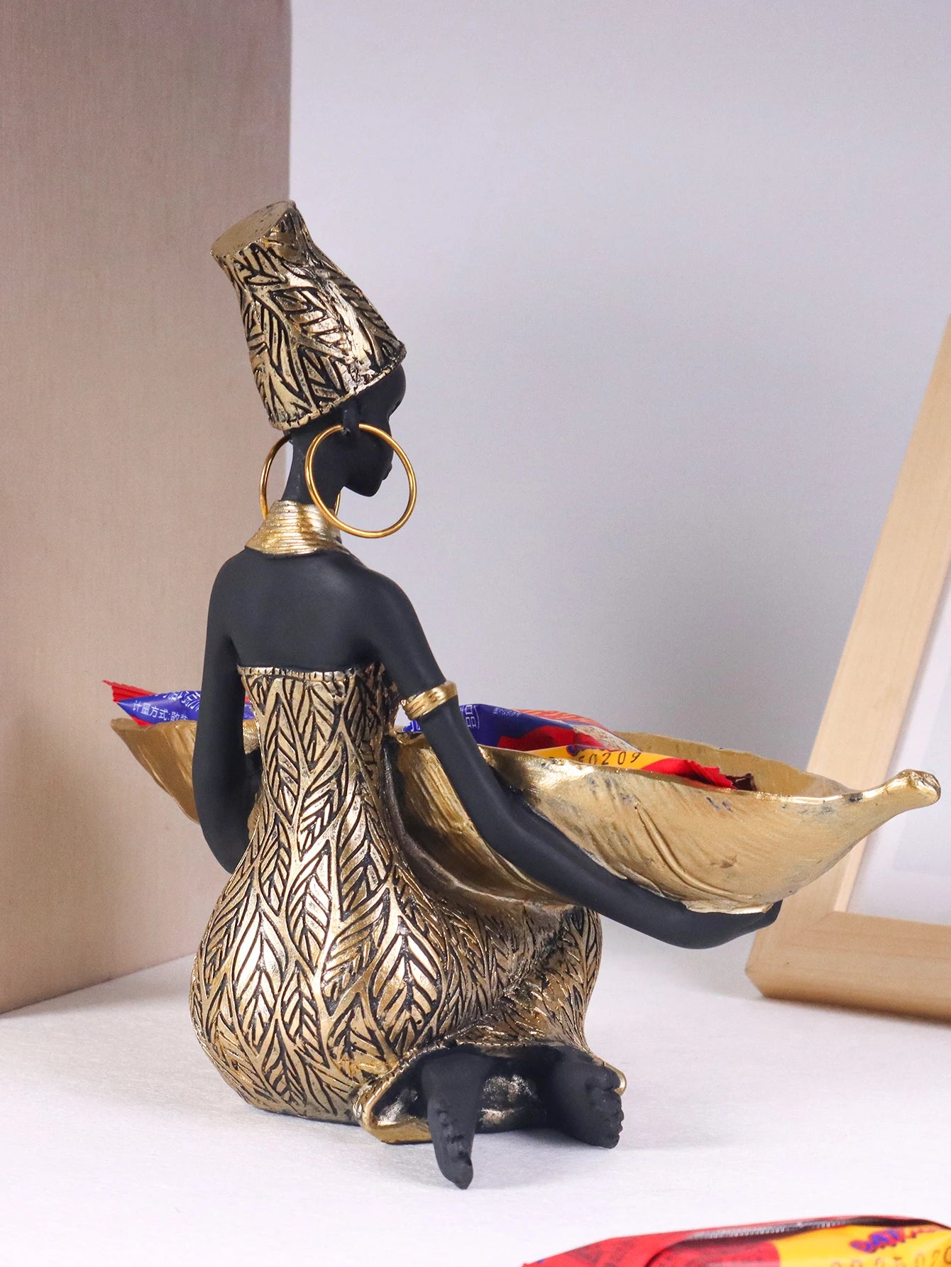 Menina Africana Placa Resina NOXHome