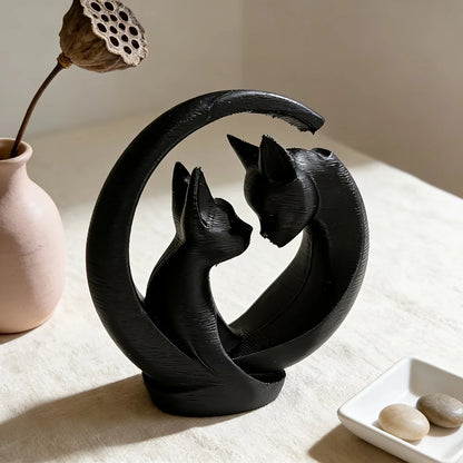 Gatos Abraçados Resina NOXHome