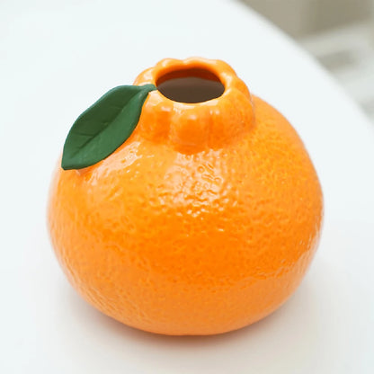 Vaso Cerâmico Laranja Fruta NOXHome