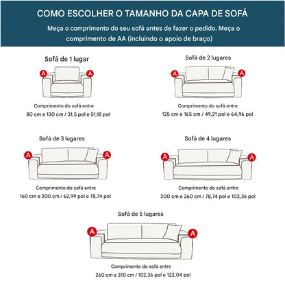 Capa de Sofá Jacquard 160g Inverno NOXHome
