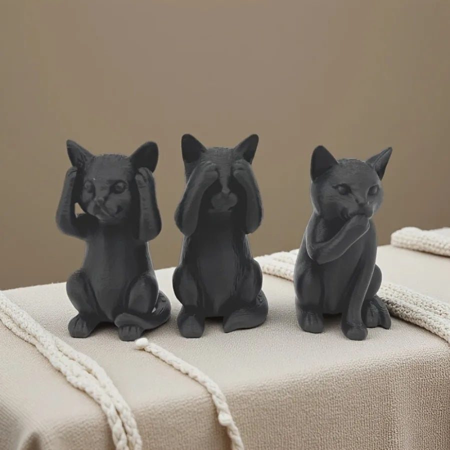 Gatos 3 Sábios Mármore NOXHome
