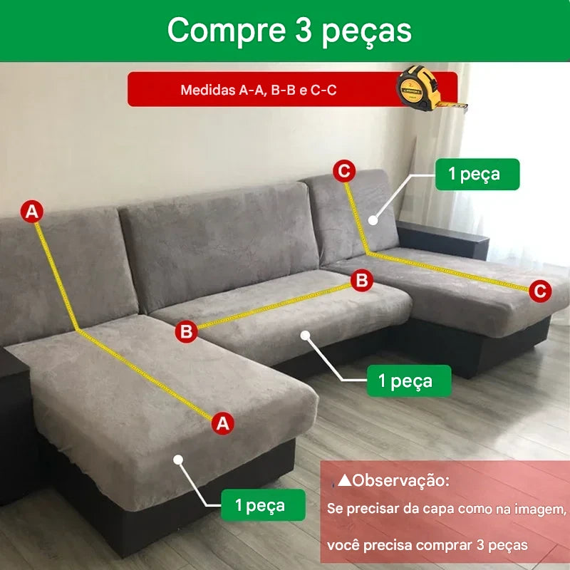 Capa de Sofá Jacquard Grossa Elástica NOXHome