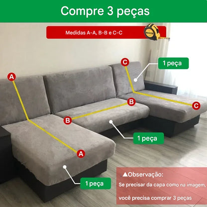 Capa de Sofá Jacquard Grossa Elástica NOXHome
