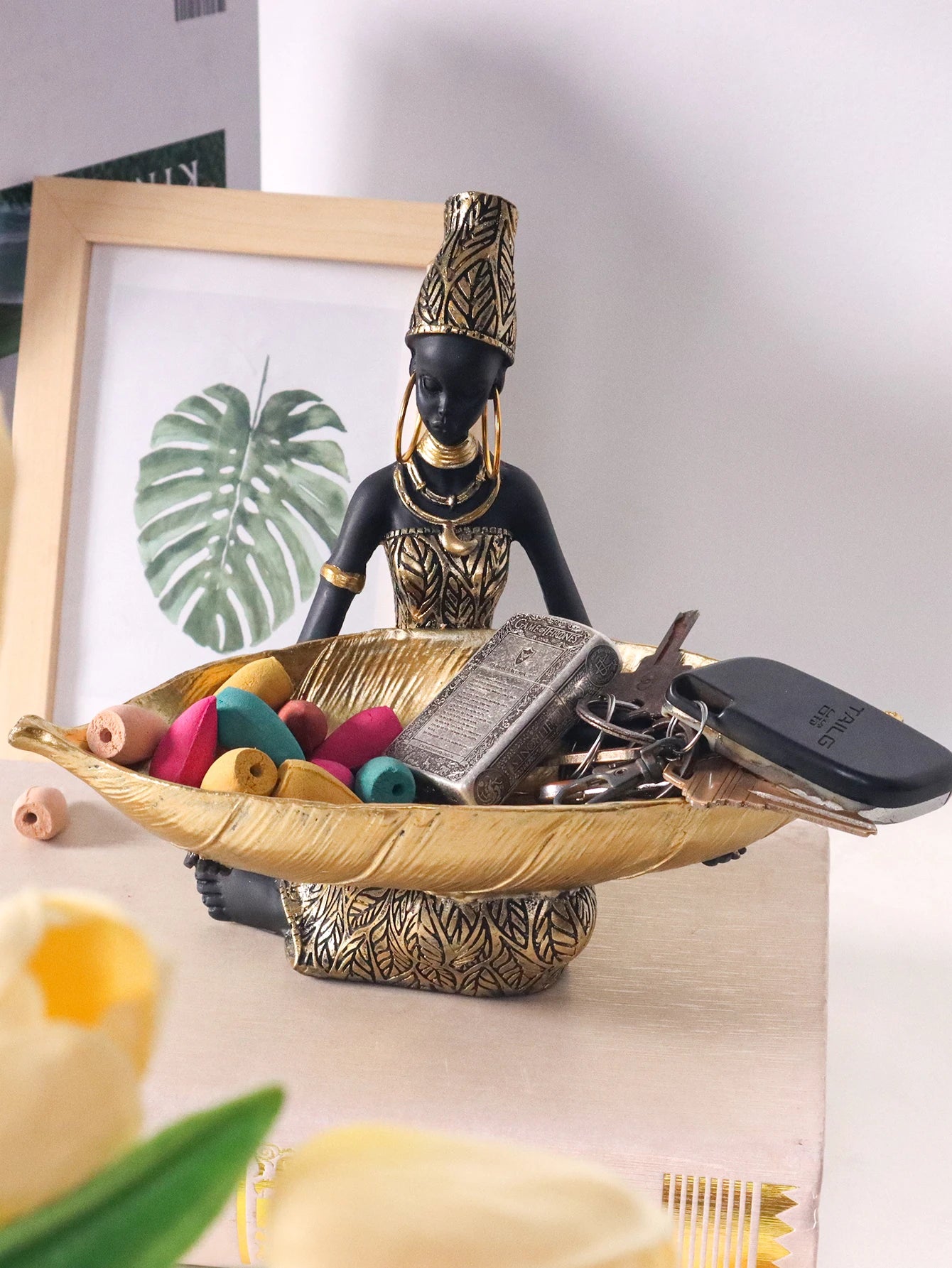 Menina Africana Placa Resina NOXHome