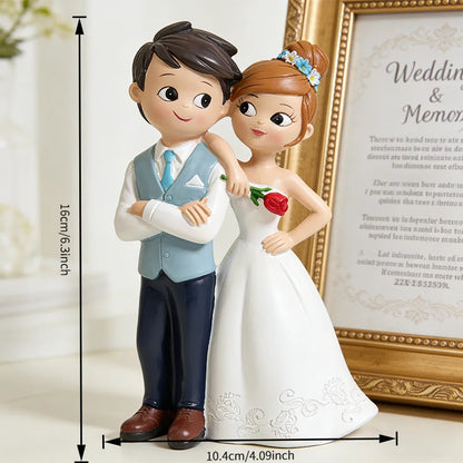 Estatueta Casal Resina Topo Bolo NOXHome
