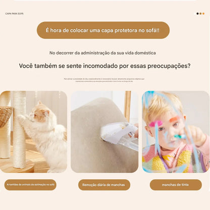 Capa de Sofá Veludo 500g Anti Pilling NOXHome