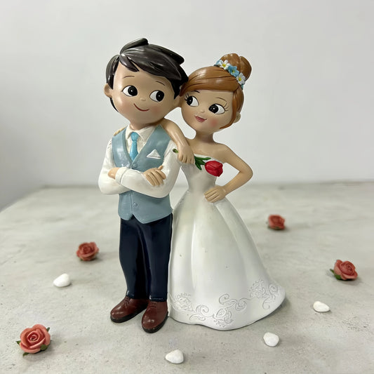 Estatueta Casal Resina Topo Bolo NOXHome