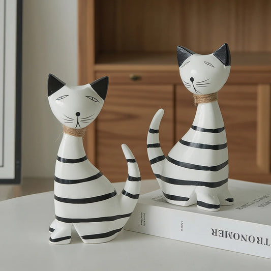 Casal Gatos Listrados Madeira NOXHome