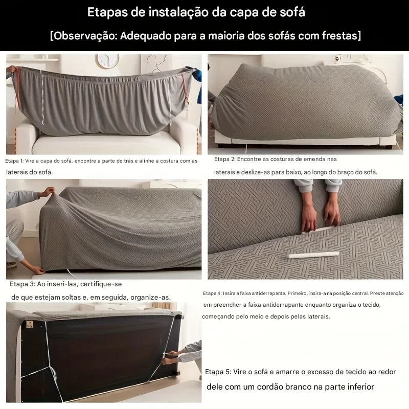 Capa de Sofá Jacquard 160g Inverno NOXHome