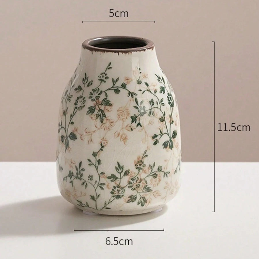 Vaso Craquelê Gelo Cerâmica 3pç NOXHome