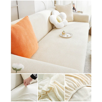 Capa de Sofá Jacquard Leve NOXHome | 100% Poliéster Elástica Para 1 a 5 Lugares – Primavera e Verão