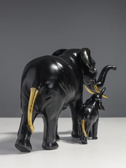 Elefante Mãe Filho Resina NOXHome