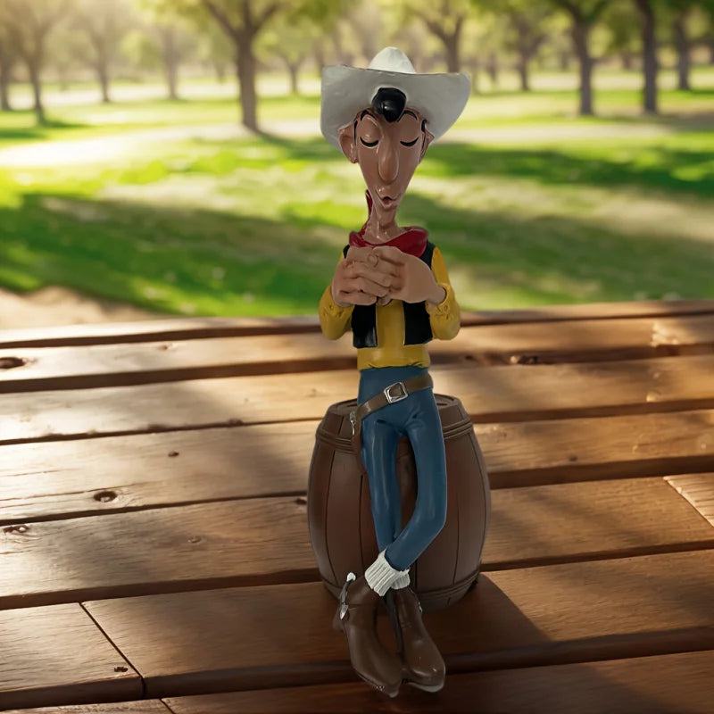 Estátua Cowboy Cofre Resina NOXHome
