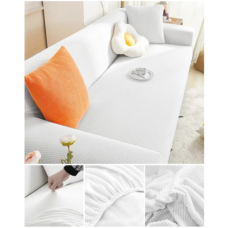 Capa de Sofá Jacquard Leve NOXHome | 100% Poliéster Elástica Para 1 a 5 Lugares – Primavera e Verão