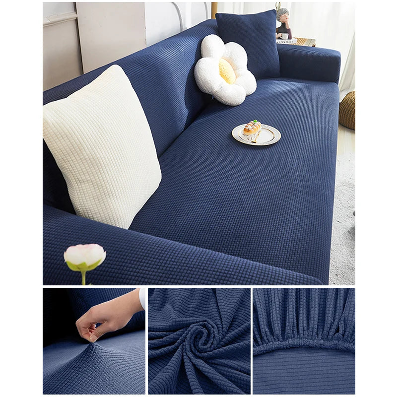 Capa de Sofá Jacquard Leve NOXHome | 100% Poliéster Elástica Para 1 a 5 Lugares – Primavera e Verão