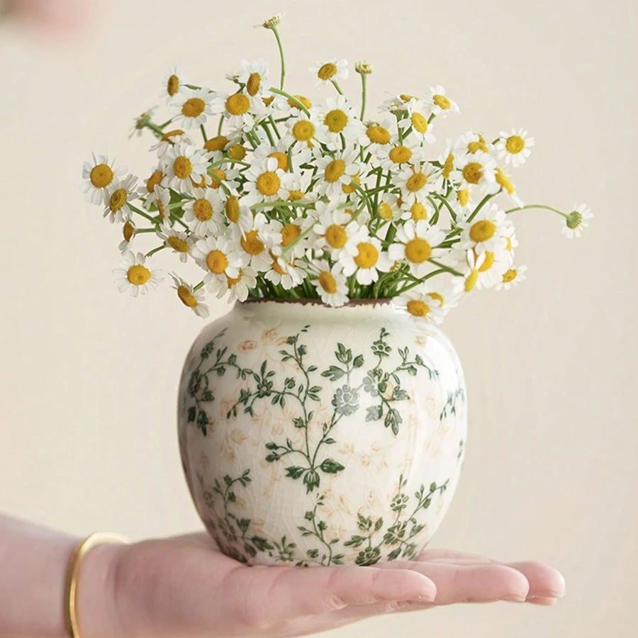 Vaso Craquelê Gelo Cerâmica 3pç NOXHome