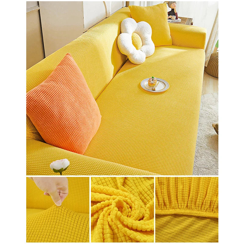 Capa de Sofá Jacquard Leve NOXHome | 100% Poliéster Elástica Para 1 a 5 Lugares – Primavera e Verão
