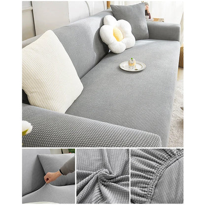 Capa de Sofá Jacquard Leve NOXHome | 100% Poliéster Elástica Para 1 a 5 Lugares – Primavera e Verão