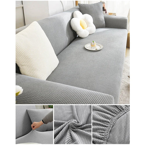 Capa de Sofá Jacquard Leve NOXHome | 100% Poliéster Elástica Para 1 a 5 Lugares – Primavera e Verão