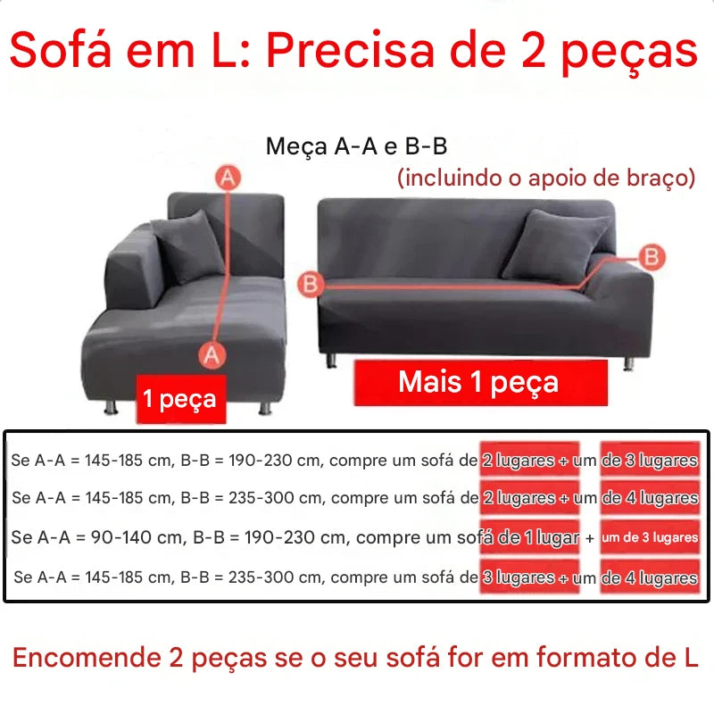 Capa de Sofá Jacquard Grossa Elástica NOXHome