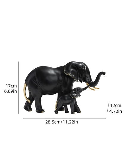 Elefante Mãe Filho Resina NOXHome