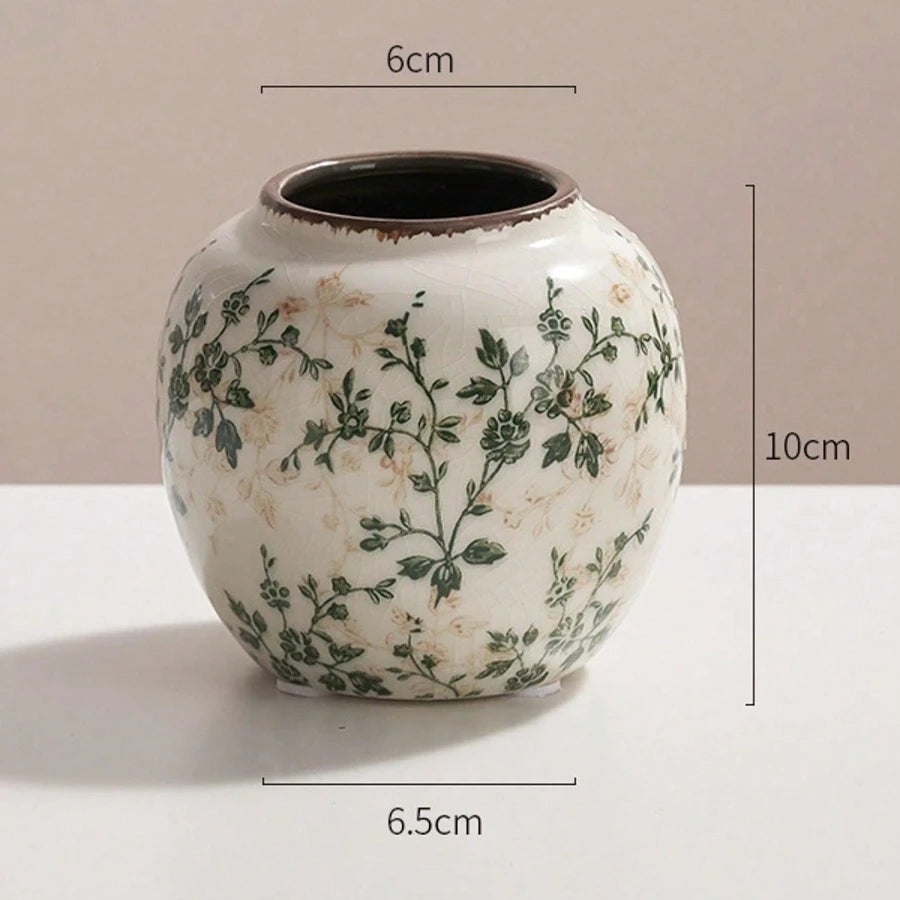 Vaso Craquelê Gelo Cerâmica 3pç NOXHome