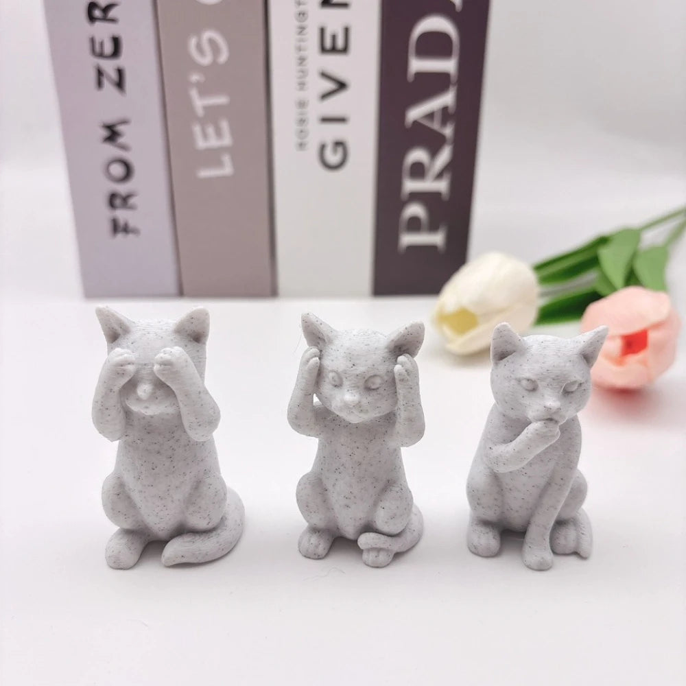 Gatos 3 Sábios Mármore NOXHome