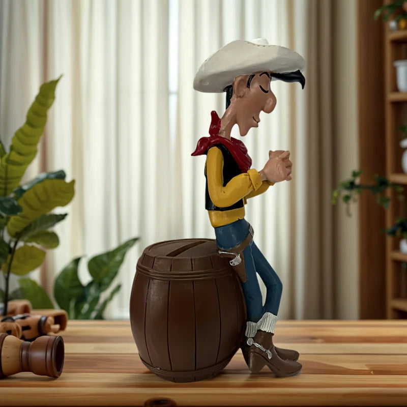 Estátua Cowboy Cofre Resina NOXHome